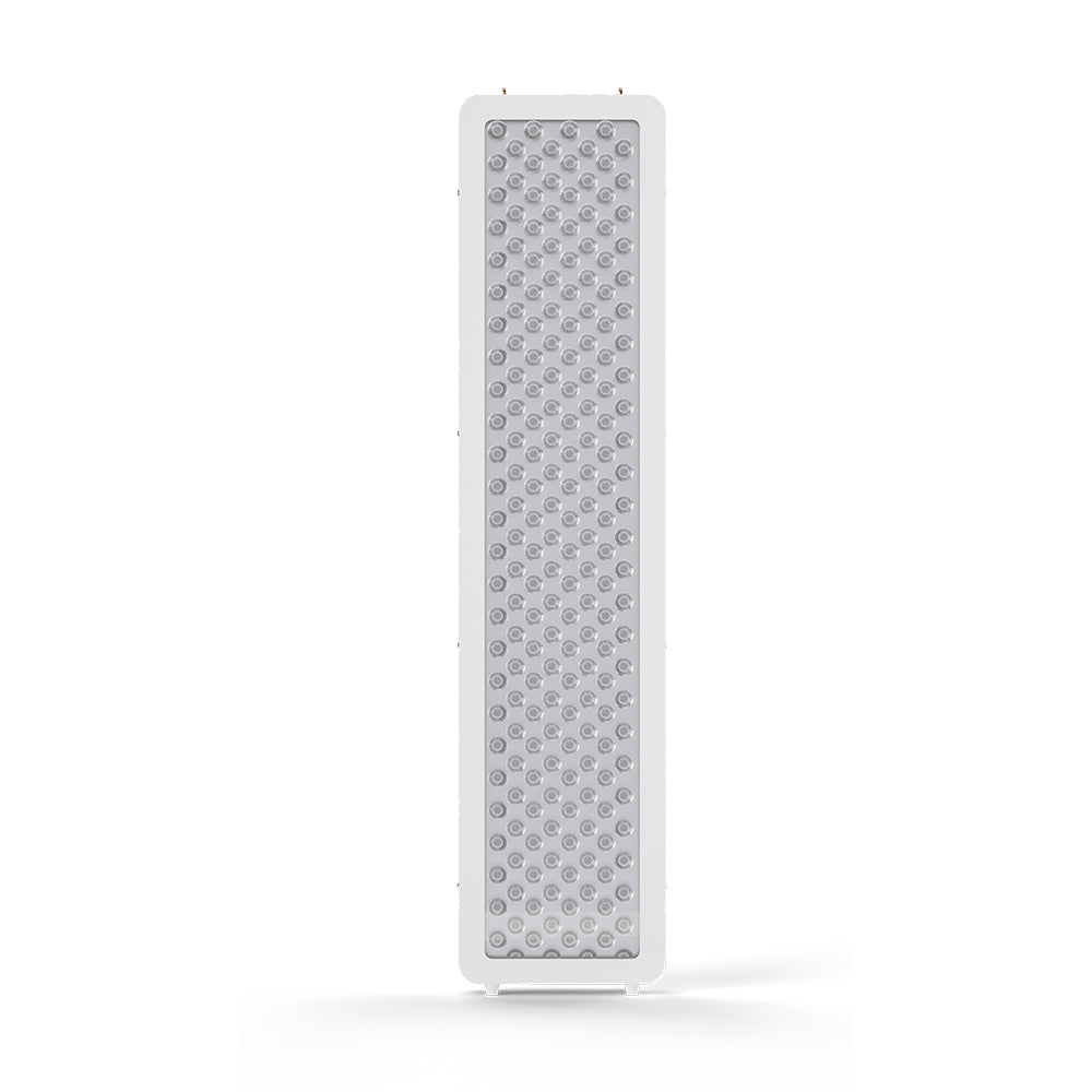 BestQool Pro200 modular red light therapy panel, white, featuring an array of dual-chip LEDs for clinical-grade treatment.