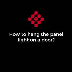 How to hang the panel light on a door?