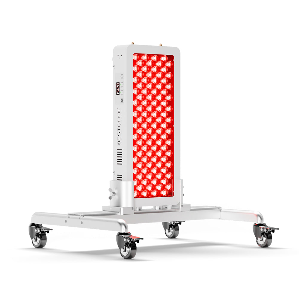red light therapy with mobile stand