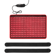 BestQool Redot M flexible red light therapy wrap pad featuring high-density red LEDs, controller, and attachment straps.