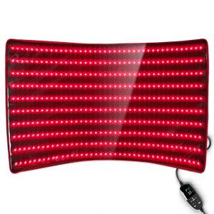 BestQool Redot L Red Light Therapy Mat featuring many bright red LEDs in a rectangular panel