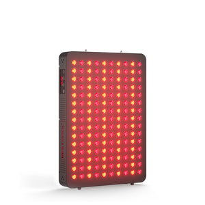 Man using Bestqool BQ150 red light therapy panel for wellness benefits.