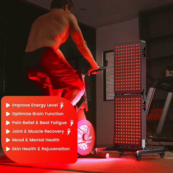 Bestqool Red Light Therapy Device, 4 Wavelengths Full Body Near Infrared Light Therapy, Elite Grade Dual Chip 150 LEDs, High Power Output Red Light Panel for Anti-Aging, Pain Relief. 250W. B09VTCM1PD