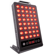 BestQool portable red light therapy panel with 40 660nm 850nm LEDs and digital timer for face, body, skin health, recovery.