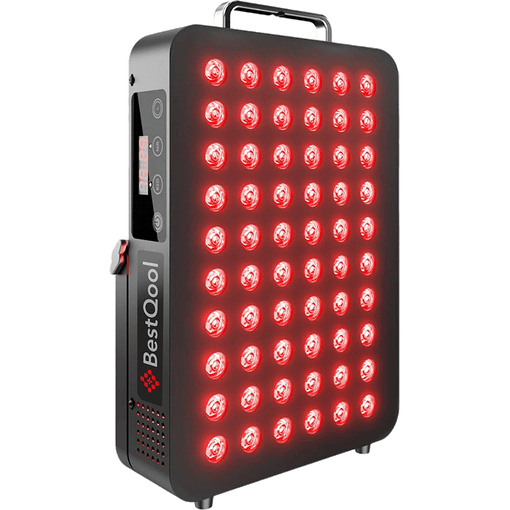 Black Red Light Therapy BQ60 panel with red dual-chip LEDs and digital timer