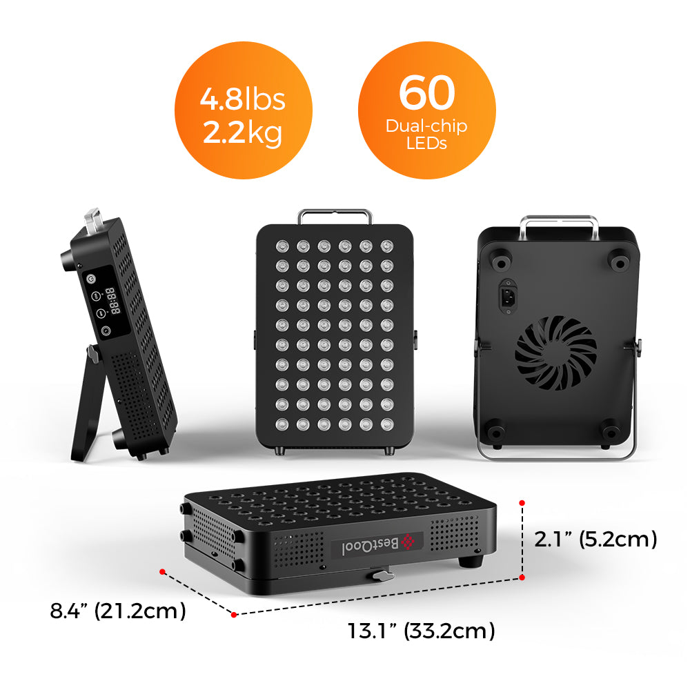 Red Light Therapy Panel | Smart Timer, Dual LEDs – BestQool