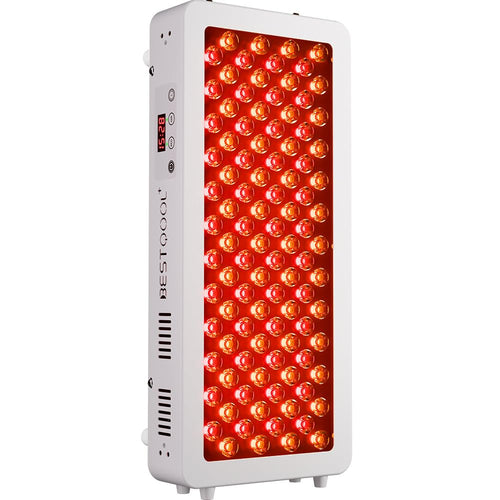 Bestqool Red Light Therapy for face Body, 4 Wavelengths Near Infrared Light Therapy, 100 Elite Grade Dual Chip LEDs, High Power Red Light Panel for Pain, Muscle, Energy. 170W. Modular Design.