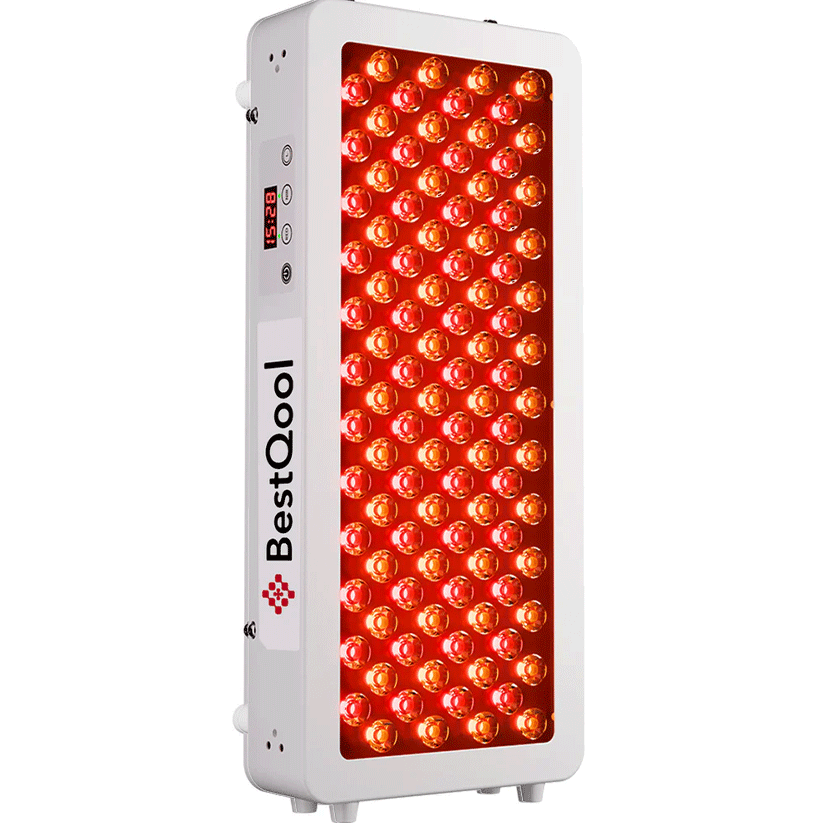 Half-Body Red Light Therapy Pro100 panel with dual-chip red and amber LEDs, white housing