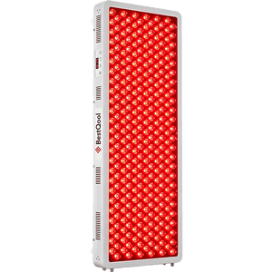 Bestqool Pro300 full-body red light therapy panel with red LED bulbs