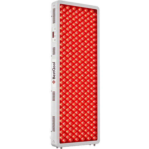 Bestqool Pro300 full-body red light therapy panel with red LED bulbs