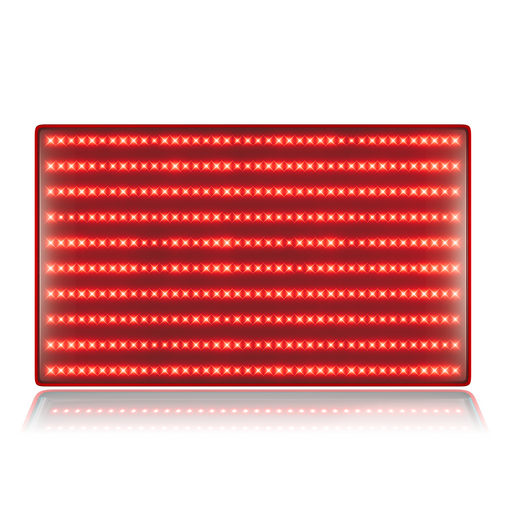 Man relaxing on Red Light Therapy Mat with 300 LEDs for wellness