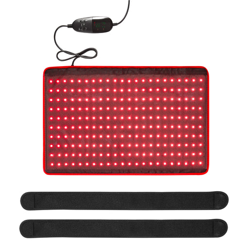 Man packing Bestqool Redot M red light therapy wrap into travel case.