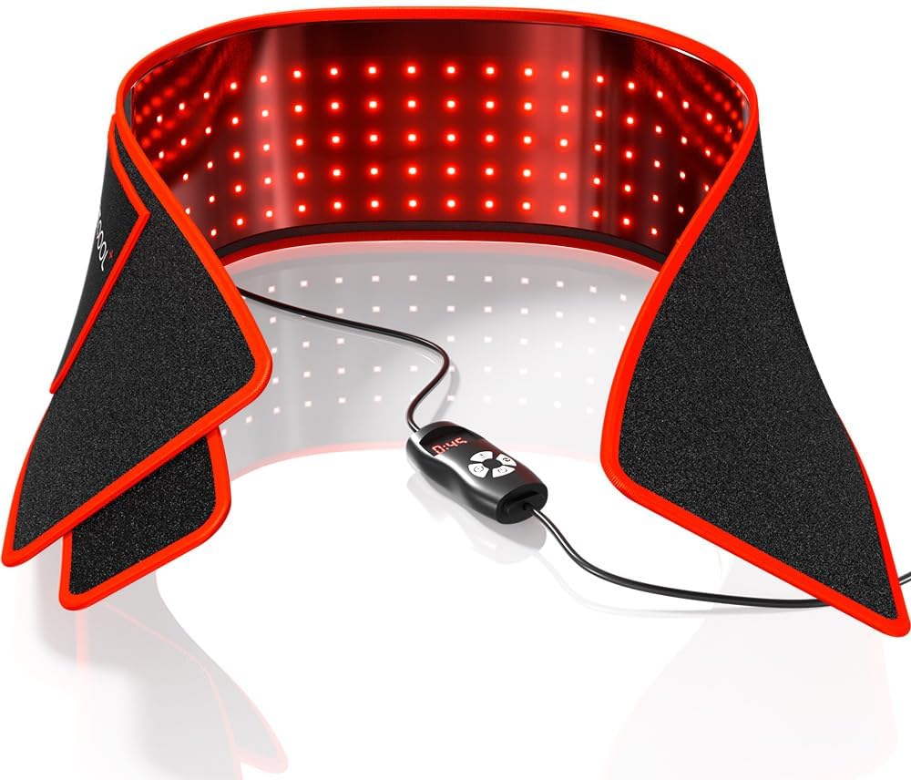 Bestqool Red Light Therapy Belt, Near Infrared Light Therapy & Red Light Therapy for Body, Pads Wearable Wrap for Knee Waist Elbow, Muscle Recovery, Infrared Therapy for Pain Relief B09PH69HJL