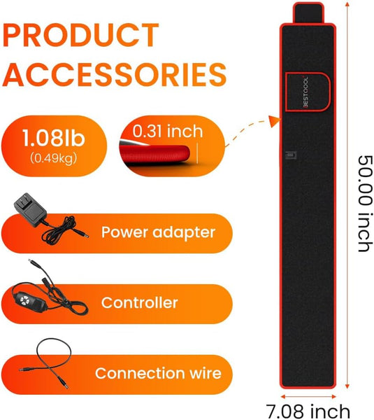 Bestqool Red Light Therapy Belt, Near Infrared Light Therapy & Red Light Therapy for Body, Pads Wearable Wrap for Knee Waist Elbow, Muscle Recovery, Infrared Therapy for Pain Relief B09PH69HJL
