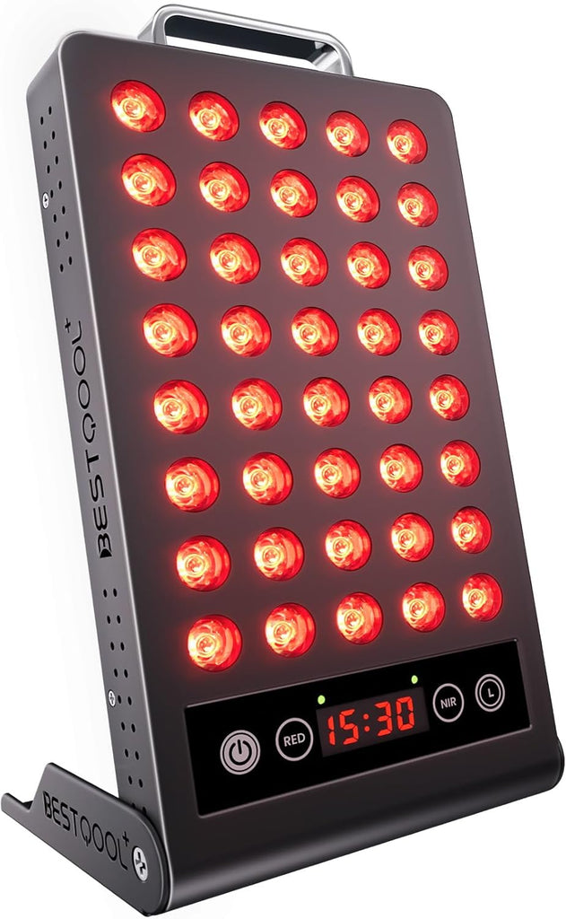 Bestqool Red Light Therapy for Face, Body. Dual Chip 660nm 850nm Portable Red Light Therapy, Clinical Grade High Irradiance Red Light Therapy Lamp for Skin Health, Pain Relief, Fast Recovery. 50W. B08CDBN5G3