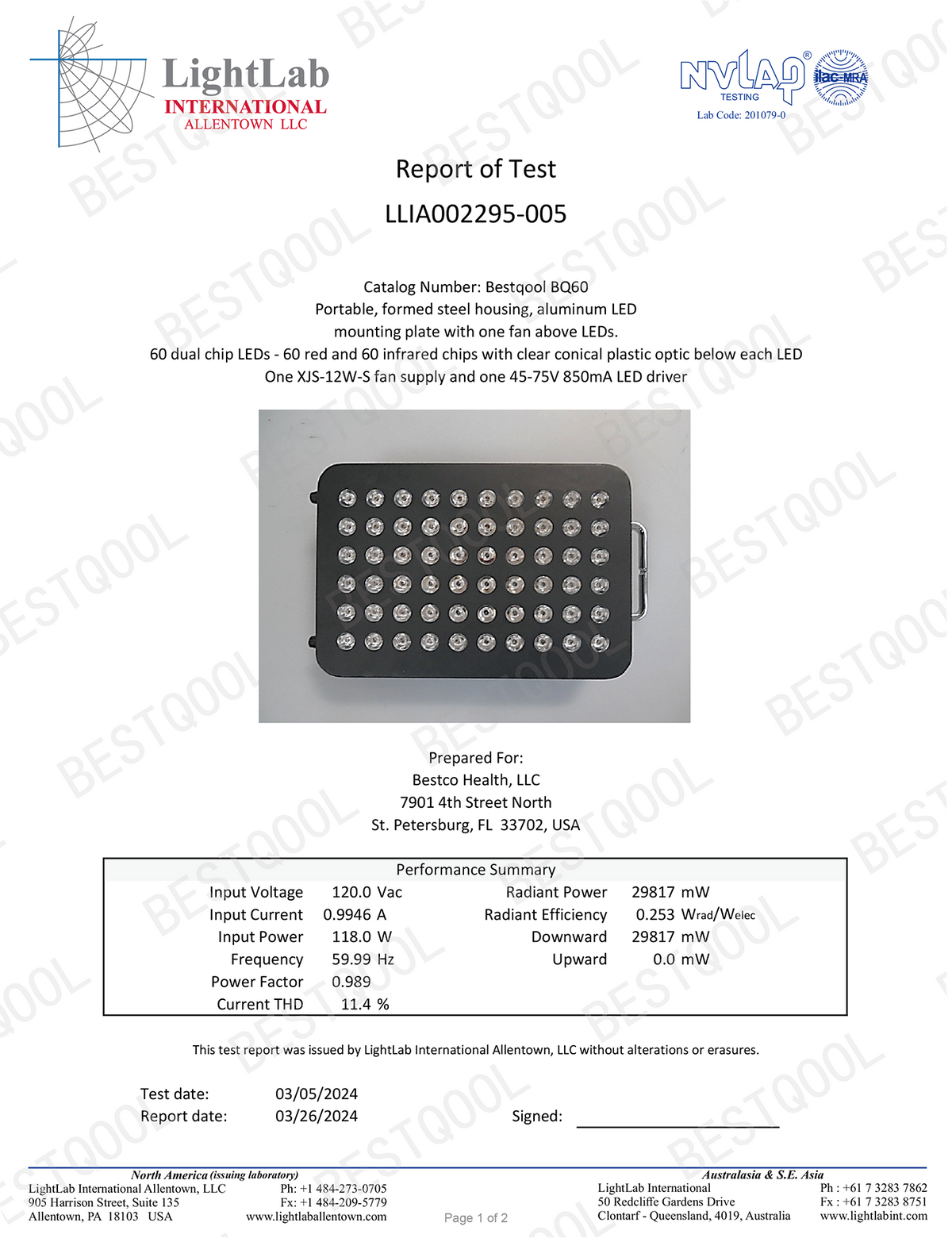 Red Light Therapy BQ60