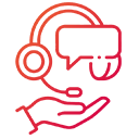 Responsive customer support icon