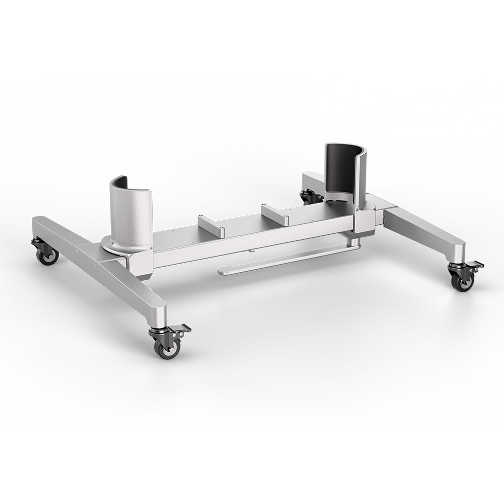 Silver adjustable mobile stand with lockable wheels for BestQool red light therapy panels, home and salon