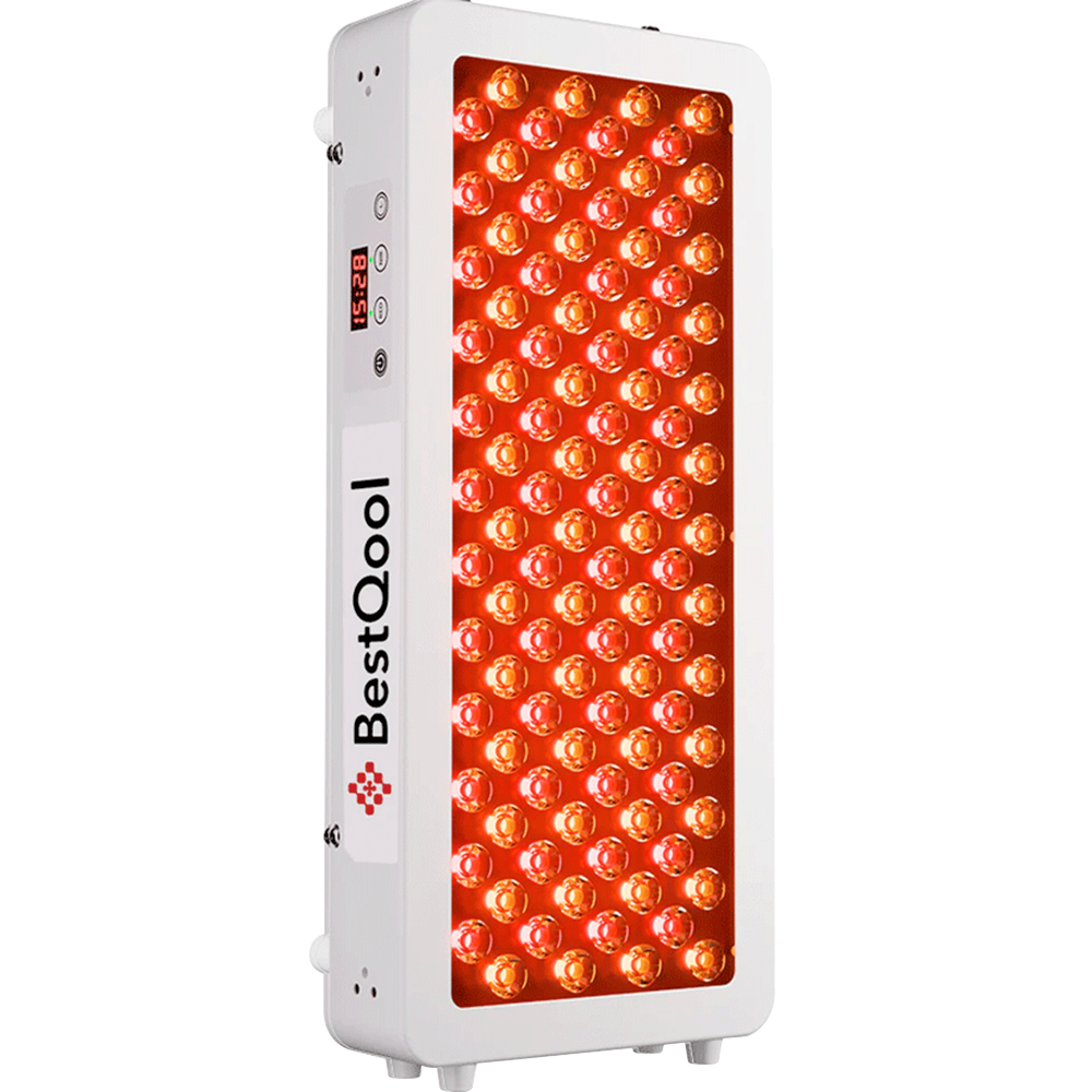 Half-Body Red Light Therapy Pro100 panel with dual-chip red and amber LEDs, white housing