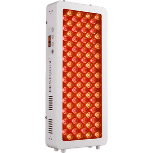 Half-Body Red Light Therapy Pro100 panel with dual-chip red and amber LEDs, white housing