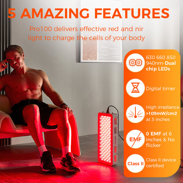 Bestqool Red Light Therapy for face Body, 4 Wavelengths Near Infrared Light Therapy, 100 Elite Grade Dual Chip LEDs, High Power Red Light Panel for Pain, Muscle, Energy. 170W. Modular Design.